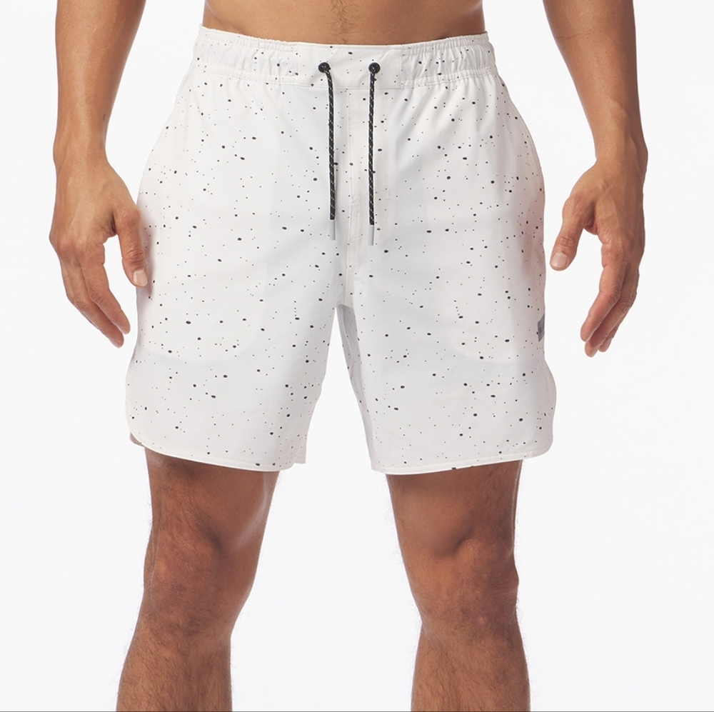 White Speckled Men's Shorts